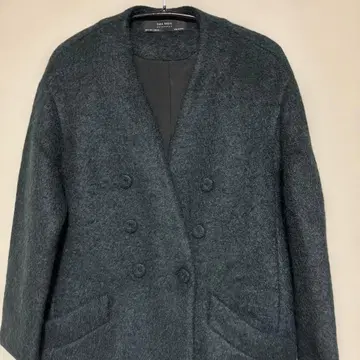 ZARA BASIC 짙은 그린 체스터 코트