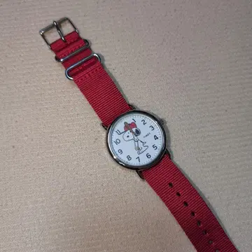 TIMEX 스누피 손목시계 레드