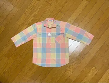 모토마치 FUKUZO 핑크 말티 체크 셔츠 S 사이즈