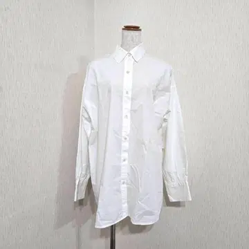 SOTONG 소토 화이트 코튼 셔츠 한국제 롱 기장 여성용