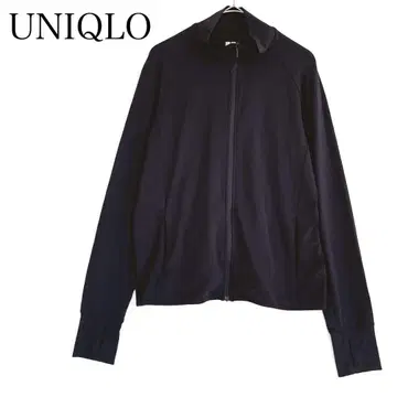 유니클로 새상품급 에어리즘 UV컷 메쉬 자켓 (M) 스포츠 블랙