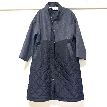 새상품급 [ GAL ] 그레이/블랙/퀼팅 롱 코트/자켓