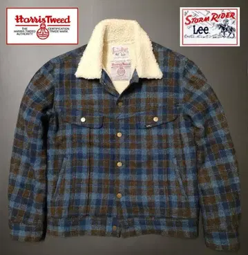새상품급 Lee 해리스 트위드 스톰 라이더 울 자켓