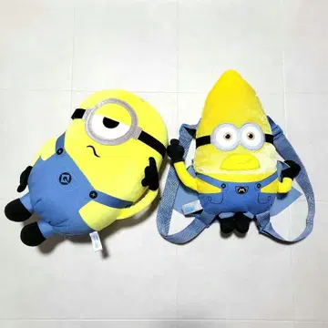 [ 새상품 ] 미니언즈 2세트 봉제 인형 백팩 괴도 그루의 미니언 초변신