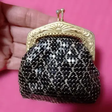 코인 케이스 메탈 메쉬 실버 동전 지갑 앤티크