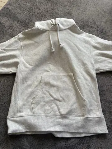 GU 그레이 후드 부착 후드티