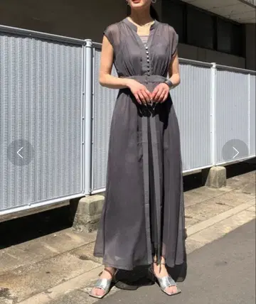 [ &g'aime ] 양류 시어 프렌치 슬리브 원피스