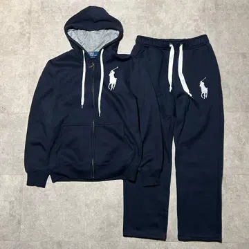 레어 랄프 로렌 지퍼 후드티 팬츠 셋업 L 90s 00s