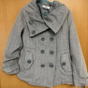 OZOC 숏 기장 코트 그레이