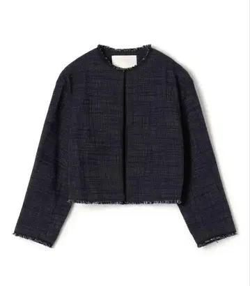 [ 새상품급 ] 투모로우랜드 롱 슬라브 트위드 크루넥 자켓