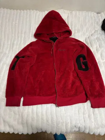 플리스 자켓 보아 자켓 레드