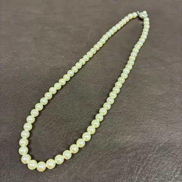 SILVER 각인 펄 목걸이 약 47cm 펄 6.3mm~