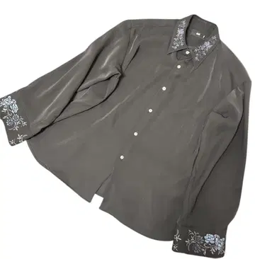 TOROMI 자수 셔츠(HARE) 블랙 긴팔 S 사이즈