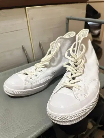 CONVERSE 척테일러 CT70 화이트 가죽 스니커즈 28