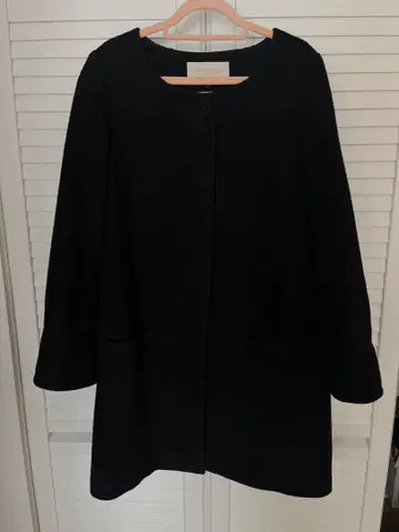 PROPORTION BODYDRESSING 노카라 블랙 코트 사이즈 2