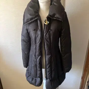 다운 롱 코트 블랙