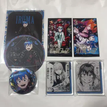 마계의 악마 마피아 이루마 아니카페 특전 금박 카드 캔뱃지 코롯타
