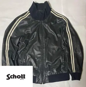 Schott 샷 가죽 트랙 자켓 소가죽 블랙