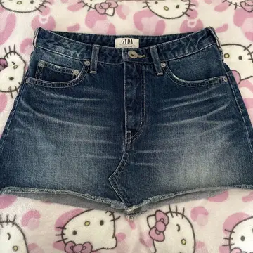 GYDA 데님 미니 스커트 다크 블루