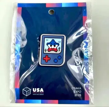 오사카 간사이 만박 미국관 파빌리온 스파크 핀 배지 USA 게임보이