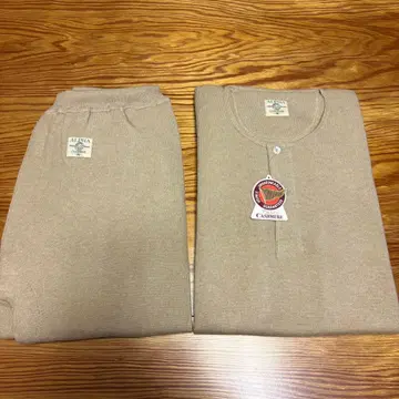 [ 미사용 ] ALPHA 알파 캐시미어 함유 내의 상하의 세트 M 사이즈