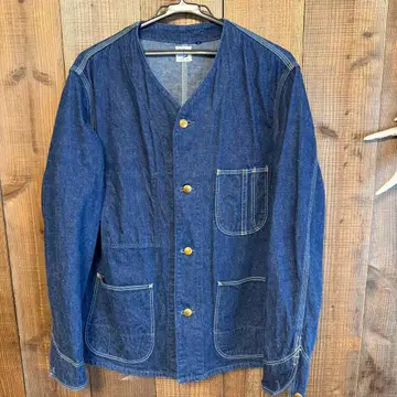 orSlow 노카라 커버올 인디고 자켓