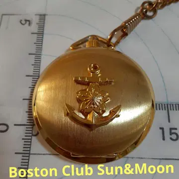 미사용 새상품 Boston Club QUARTZ 회중시계 Sun&Moon