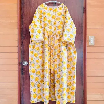 [ 핸드메이드 ] 금목서 패턴 원피스