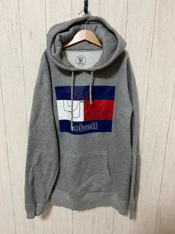 COVETT 그레이 후드 부착 후드티 L