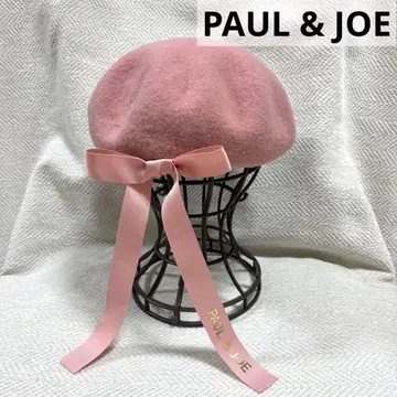 컨디션 최상 PAUL & JOE 울 베레모 핑크 리본