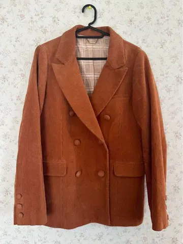 릴리 브라운 오렌지 코듀로이 자켓