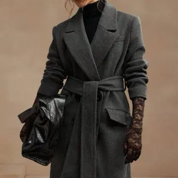 [ 미사용 ] 허리 조임 롱 코트 US 4 size