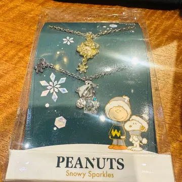USJ 유니버셜 크리스마스 스누피 페어 목걸이