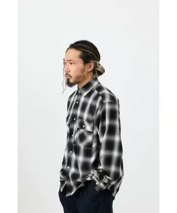 BIG MIKE OMBRE CHECK LS SHIRTS