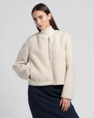 띠어리 플리스 보아 자켓