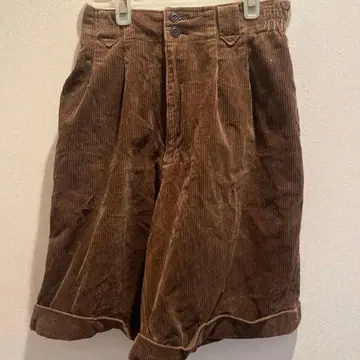 코듀로이 하프 팬츠 브라운