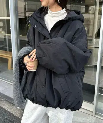 andme 몬스터 후드티 오버 사이즈 블루종 점퍼 아우터 블랙