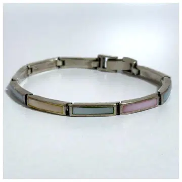 실버 925 멀티 컬러 쉘 팔찌