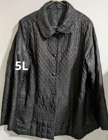 빅 사이즈 5L 퀼팅 자켓 블랙