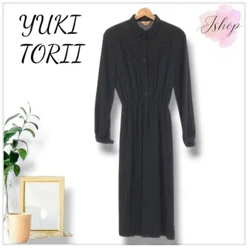 새상품급 YUKI TORII 블랙 롱 원피스 엘레강트 923636