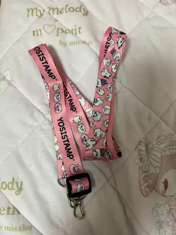 YOSISTAMP 토끼 100% 핑크 넥스트랩