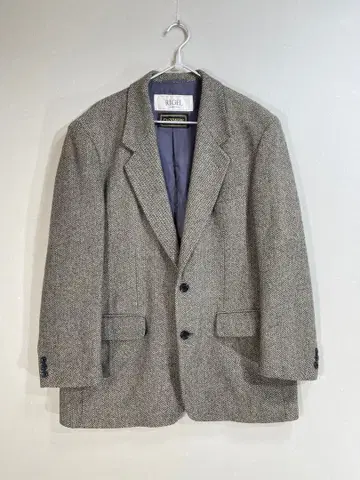 060 RIGEL 캐시미어 100% 헤링본 트위드 자켓 L