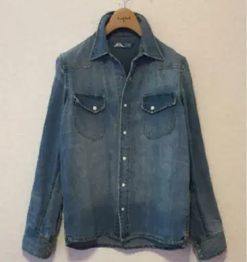 데님 롱 슬리브 셔츠 긴팔 셔츠