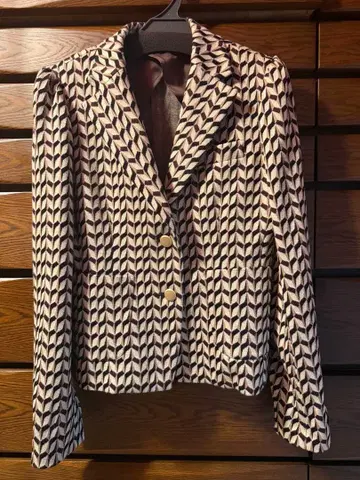 더블 스탠다드 클로징 Sov. 기하학 패턴 테일러드 자켓