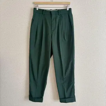 피그먼트 위고 턱 테이퍼드 팬츠 컬러 팬츠 M 남성용 그린