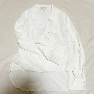 3.1 필립 림 실크 터치 새틴 셔츠 화이트 레이온 블라우스 M-L