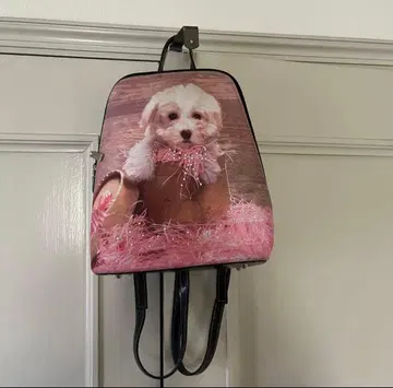 강아지 프린트 백팩 백팩