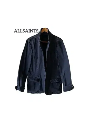 AllSaints 네이비 자켓 데미지 가공 캐주얼 런던 발