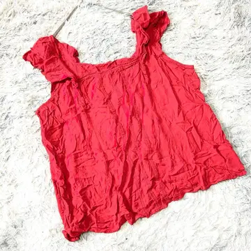 모리스 maurices 슬리브리스 (4L) 빅 사이즈 프릴 페미닌