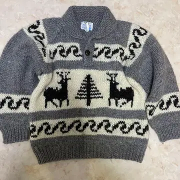 Hellow Welcome 파도 무늬 니트 스웨터